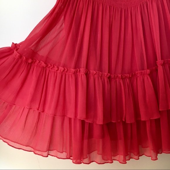 Red flounce mini dress - Picture 3 of 5